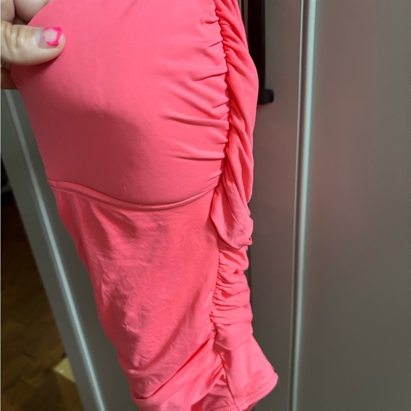 La Blanca One Piece Swimsuit Coral Ruched size 10 - Picture 3 of 6